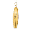 14k with White Rhodium Diamond Guardian Angel with Poem on Reverse 26mm Oval Family Locket