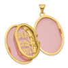 14k with White Rhodium Diamond Guardian Angel with Poem on Reverse 26mm Oval Family Locket