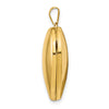 14k Polished Domed Plain 21mm Heart Locket