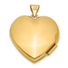 14k Polished Domed Plain 21mm Heart Locket