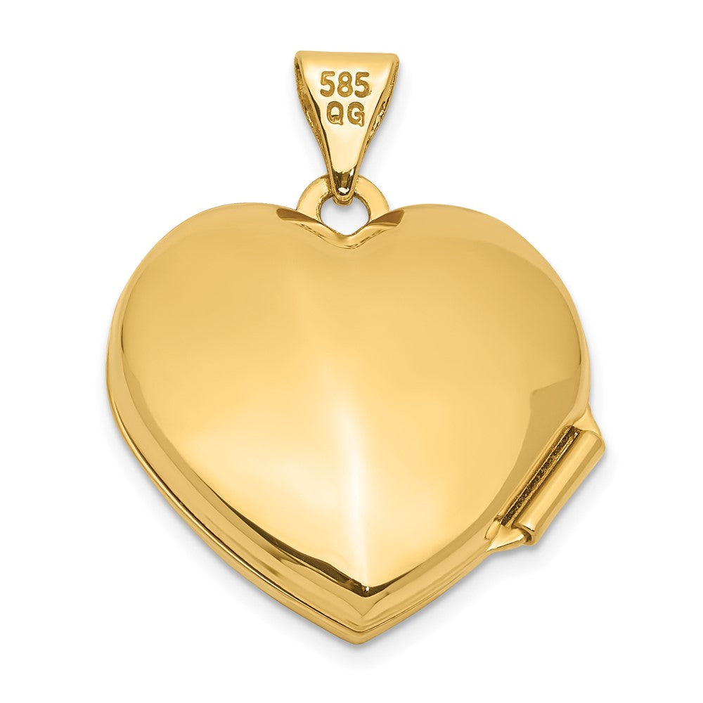 Gold Polished Heart Lockets