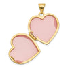 Gold Polished Heart Lockets