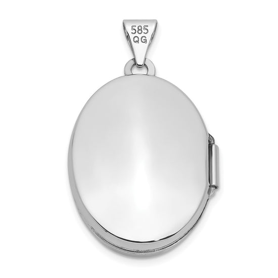 Gold Polished Angel Oval Lockets