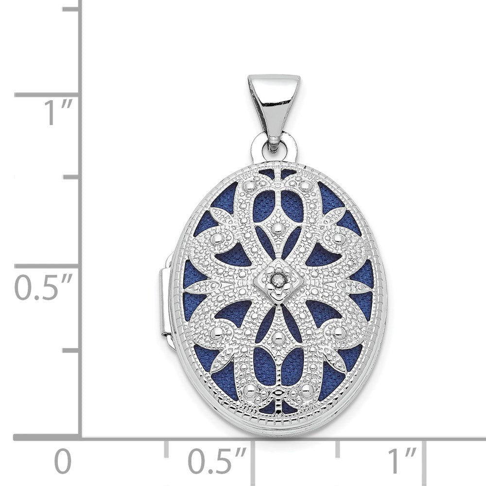 Gold Polished Diamond Oval Lockets
