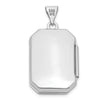 14k White Gold Fancy Border 20x15mm Rectangle Locket