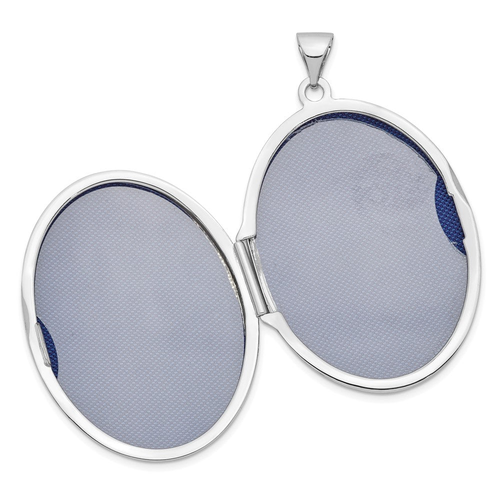 Gold Polished Flower Oval Lockets