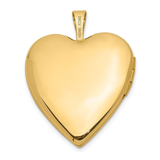 Gold Polished Cross Heart Lockets