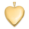 Gold Polished Cross Heart Lockets
