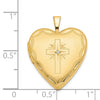 Gold Polished Cross Heart Lockets