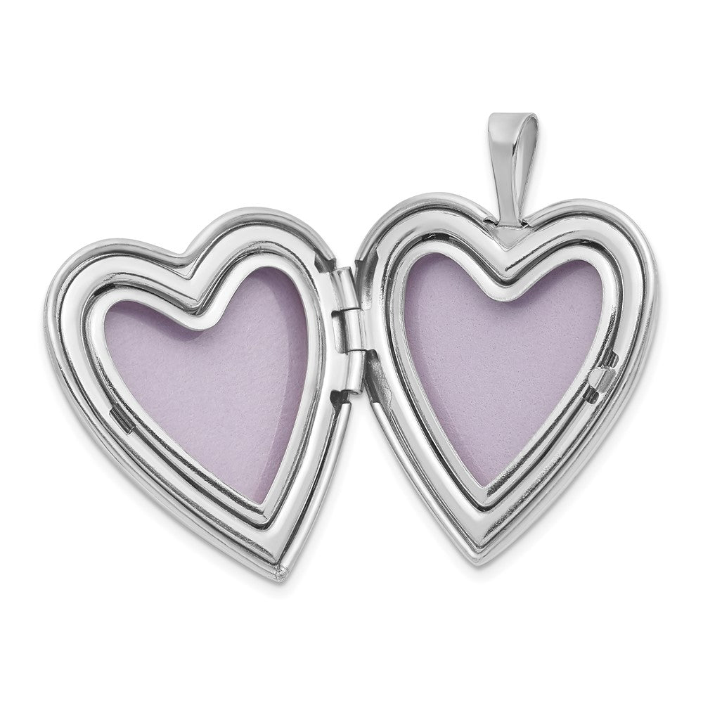 Gold Polished Cross Heart Lockets