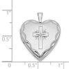 Gold Polished Cross Heart Lockets
