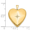 14K Diamond Star 20mm Heart Locket