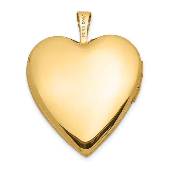 Gold Polished Diamond Heart Lockets