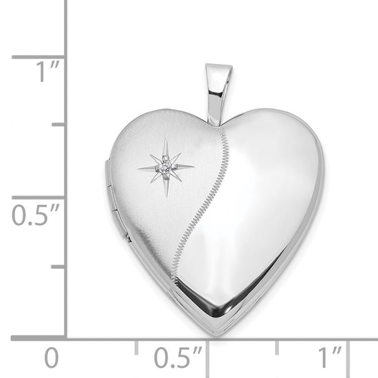 Gold Polished Diamond Heart Lockets