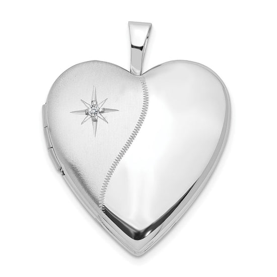 Gold Polished Diamond Heart Lockets
