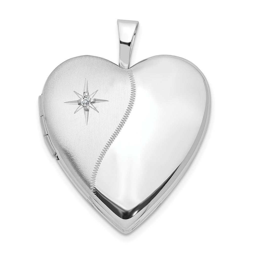 Gold Polished Diamond Heart Lockets