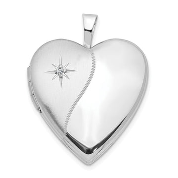 Gold Polished Diamond Heart Lockets