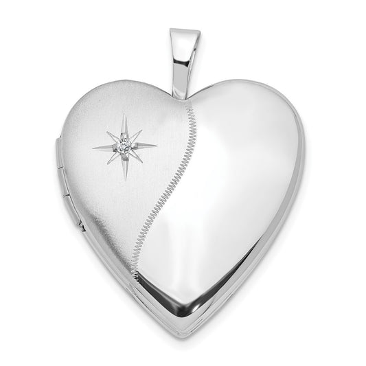 Gold Polished Diamond Heart Lockets