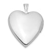 14K White Gold Floral Vine Border 20mm Heart Locket