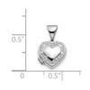 14k White Gold Scroll Border 10mm Heart Locket