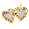 14K Satin Diamond Star I LOVE YOU Script 20mm Heart Locket
