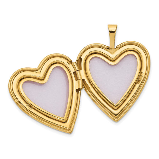 Gold Polished "I Love You"Heart Lockets