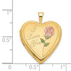 Gold Polished "I Love You"Heart Lockets