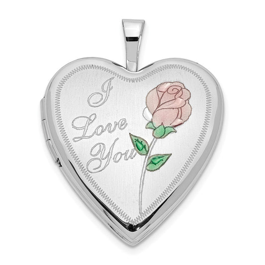 Gold Polished "I Love You"Heart Lockets