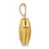 14k Two-tone Diamond LOVE with Poem on Reverse with Heart Charm 12mm Heart Locket