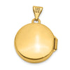 14k Polished Scroll Design 16mm Round Locket