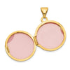14k Polished Scroll Design 16mm Round Locket