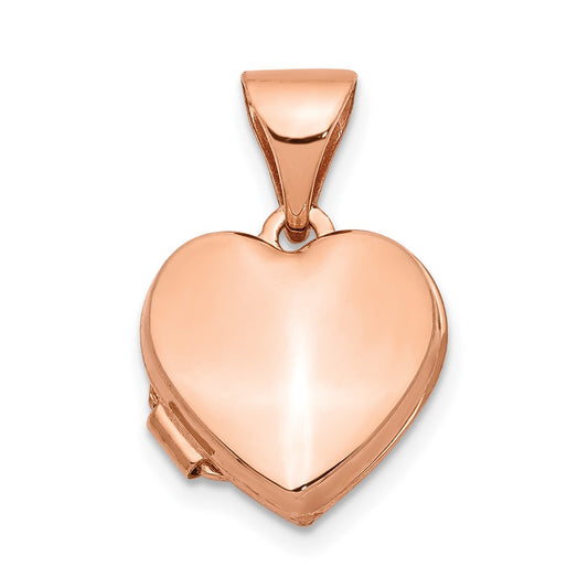 Gold Polished Heart Lockets