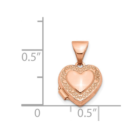 Gold Polished Heart Lockets