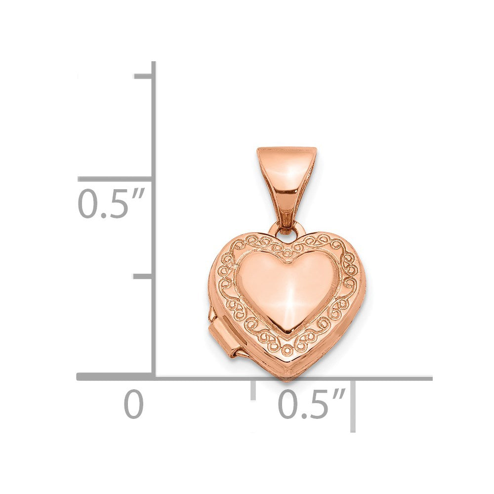 Gold Polished Heart Lockets
