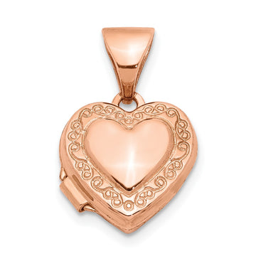 Gold Polished Heart Lockets