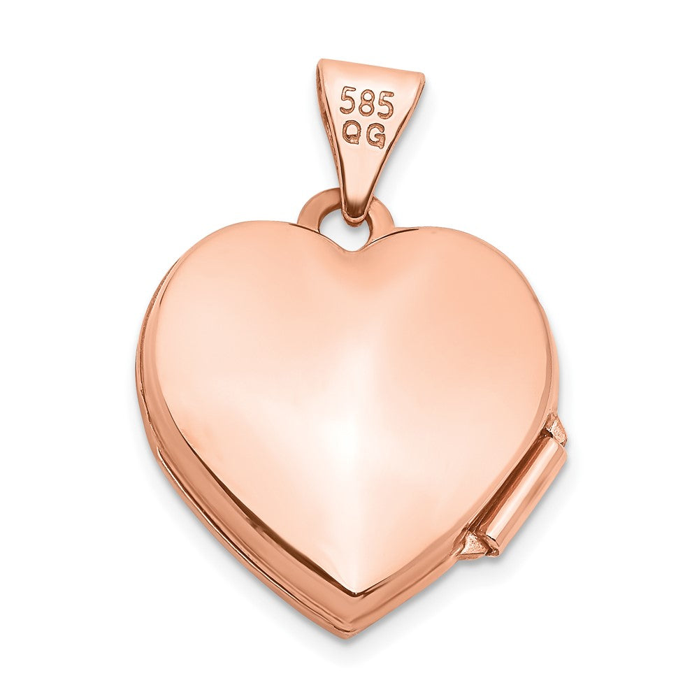 Gold Polished Heart Lockets