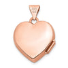 Gold Polished Floral Heart Lockets