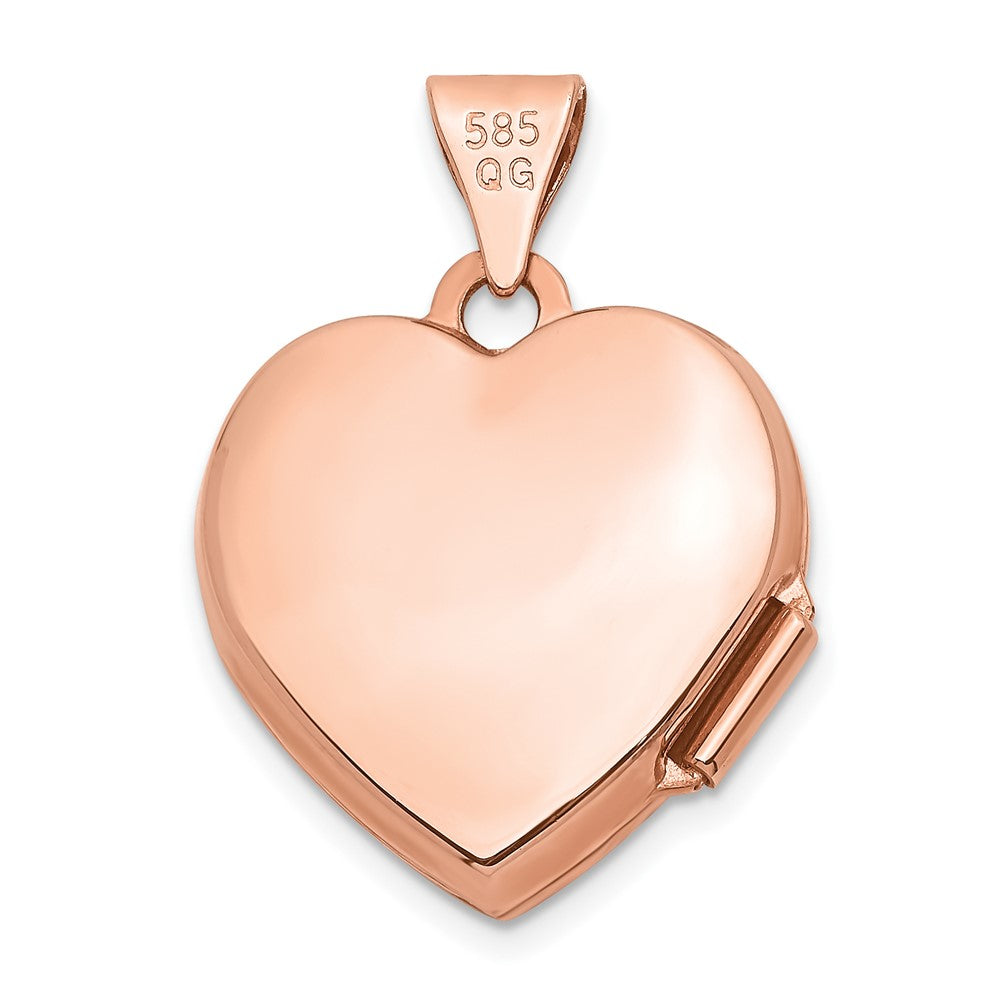 Gold Polished Floral Heart Lockets