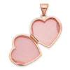 Gold Polished Floral Heart Lockets