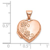 Gold Polished Floral Heart Lockets