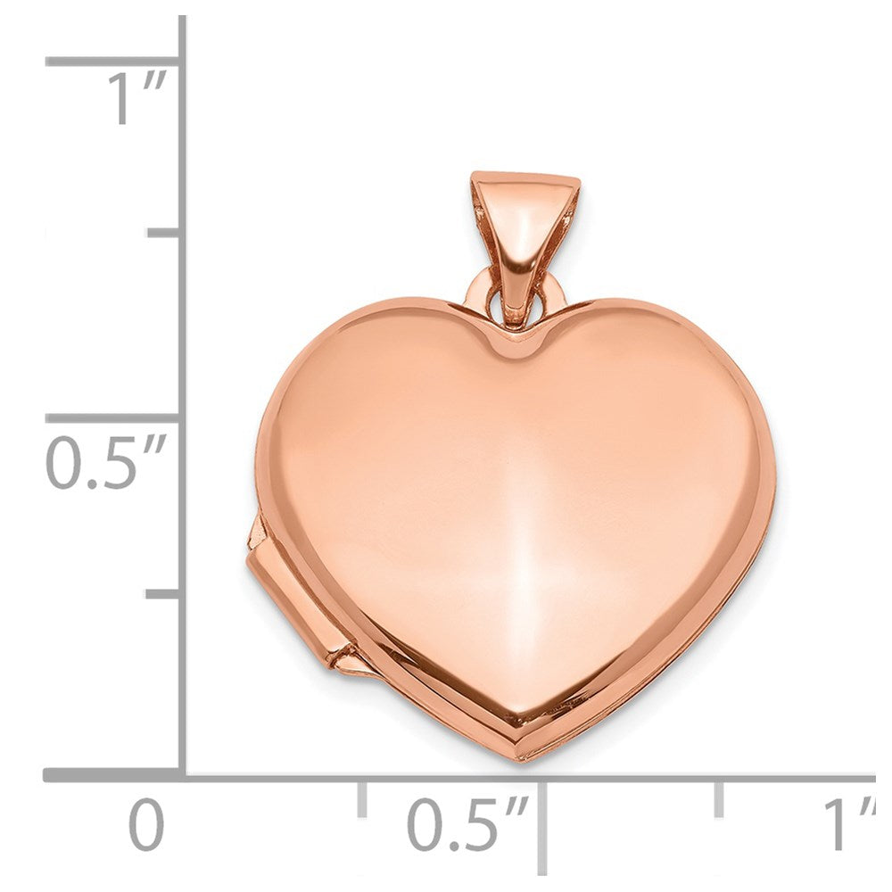 Gold Polished Heart Lockets — XL663