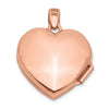 14k Rose Gold Diamond Vintage Filigree with Black Fabric Interior 18mm Heart Locket