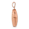 14k Rose Gold Scalloped Border 17mm Oval Locket