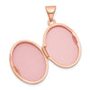 14k Rose Gold Scalloped Border 17mm Oval Locket