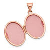 14k Rose Gold Polished Plain 17mm Oval Locket