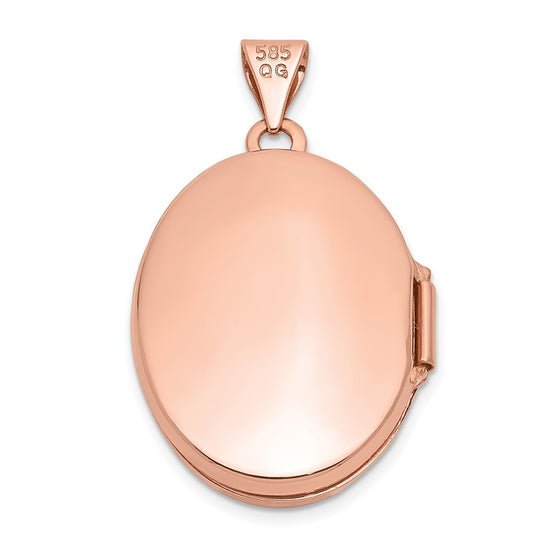 Gold Polished Diamond Oval Lockets