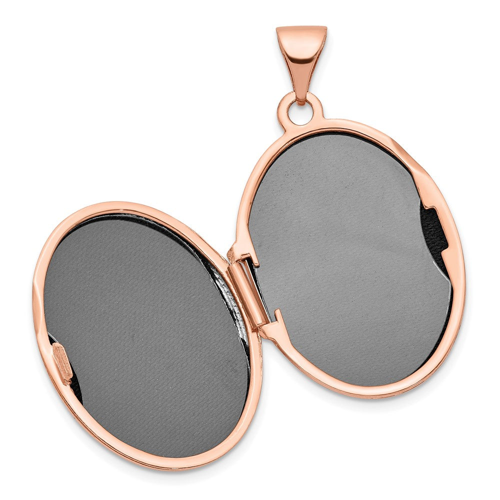 Gold Polished Diamond Oval Lockets