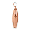 14k Rose Gold Polished Plain 21mm Oval Locket