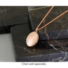 14k Rose Gold Polished Domed Plain 26mm Oval Locket