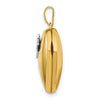 14k Two-Tone Polished Butterfly 18mm Heart Locket